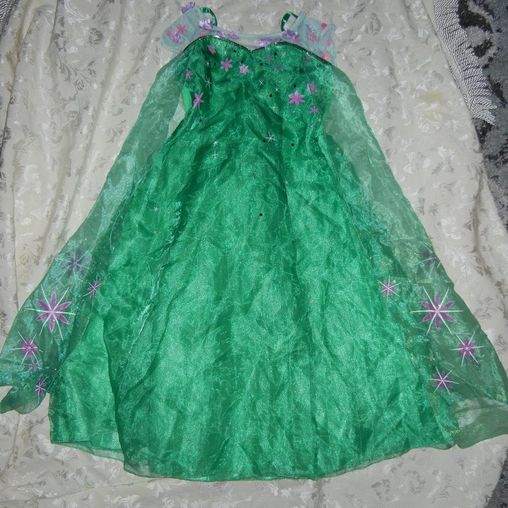 Disney Store Queen Elsa βFrozen Feverβ Costume Sz 9-10